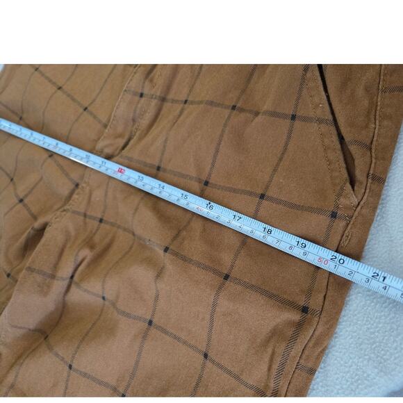 American Bazi L Jogger Pants Brown Grid Techwear Streetwear Cargo Strap Y2K - Picture 6 of 8